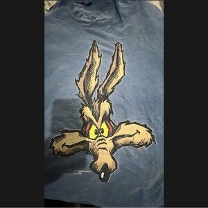 1995 Looney Tunes Wile E. Coyote Freeze Tag Single stitch size XL Double Sided